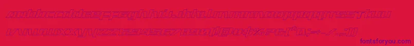 Fonte Ultramarinesoutital – fontes roxas em um fundo vermelho