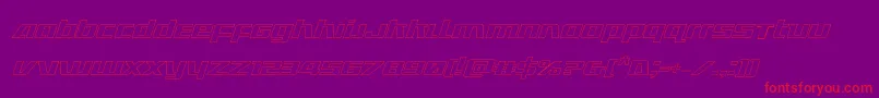Ultramarinesoutital Font – Red Fonts on Purple Background