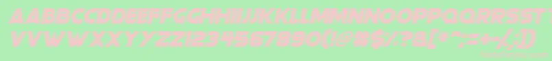 Gorgeous Grafix Italic Font – Pink Fonts on Green Background