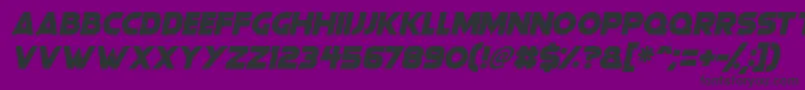 Gorgeous Grafix Italic Font – Black Fonts on Purple Background