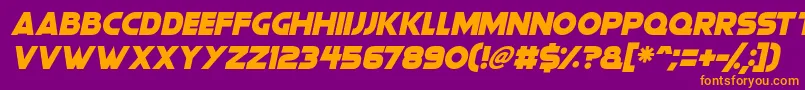 Gorgeous Grafix Italic Font – Orange Fonts on Purple Background