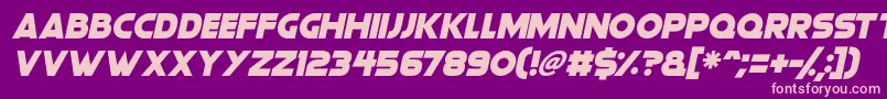 Gorgeous Grafix Italic Font – Pink Fonts on Purple Background