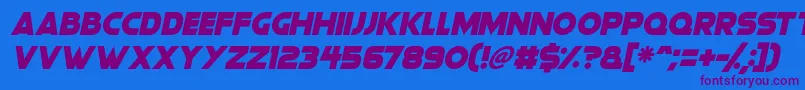 Gorgeous Grafix Italic Font – Purple Fonts on Blue Background