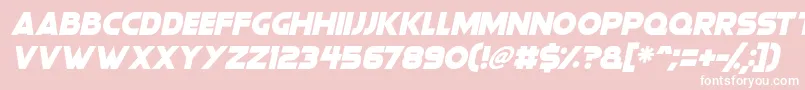 Gorgeous Grafix Italic Font – White Fonts on Pink Background
