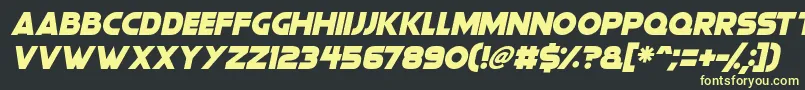 Gorgeous Grafix Italic Font – Yellow Fonts on Black Background