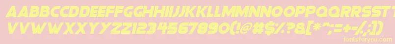 Gorgeous Grafix Italic Font – Yellow Fonts on Pink Background