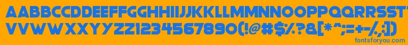 Gorgeous Grafix Font – Blue Fonts on Orange Background