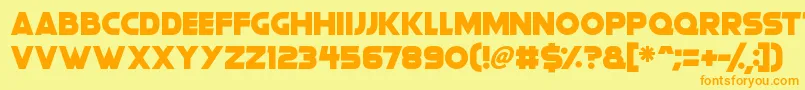 Gorgeous Grafix Font – Orange Fonts on Yellow Background