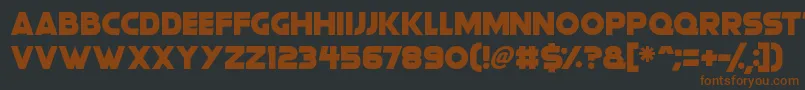 Gorgeous Grafix-fontti – ruskeat fontit mustalla taustalla