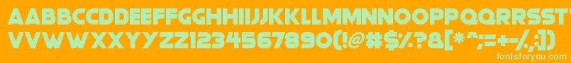 Gorgeous Grafix Font – Green Fonts on Orange Background