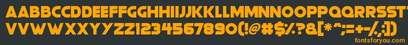 Шрифт Gorgeous Grafix – оранжевые шрифты на чёрном фоне