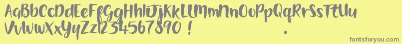 GorgeouslyWorld DEMO Font – Gray Fonts on Yellow Background