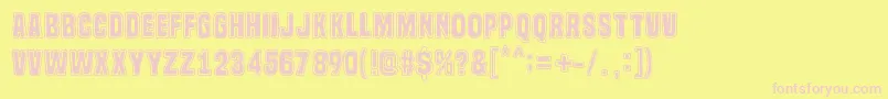 Gorilla BCN Font – Pink Fonts on Yellow Background