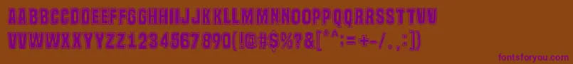 Weitere Informationen zur Gorilla BCN-Schriftart Gorilla BCN-Schriftart – Violette Schriften auf braunem Hintergrund