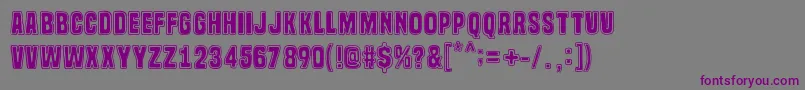 Шрифт Gorilla BCN – фиолетовые шрифты на сером фоне