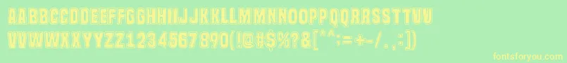 Gorilla BCN Font – Yellow Fonts on Green Background