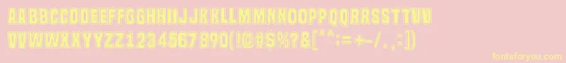 Gorilla BCN Font – Yellow Fonts on Pink Background