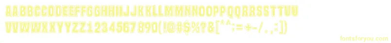 Gorilla BCN Font – Yellow Fonts on White Background