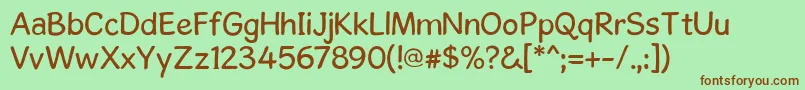 GosmickSans Font – Brown Fonts on Green Background