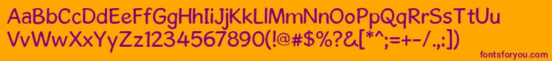 GosmickSans Font – Purple Fonts on Orange Background