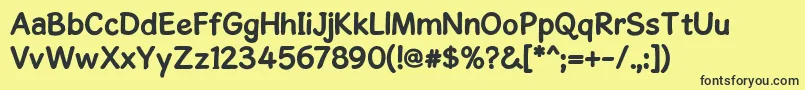 GosmickSansBold Font – Black Fonts on Yellow Background