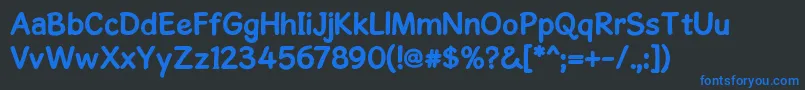 GosmickSansBold Font – Blue Fonts on Black Background