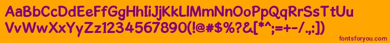 GosmickSansBold Font – Purple Fonts on Orange Background