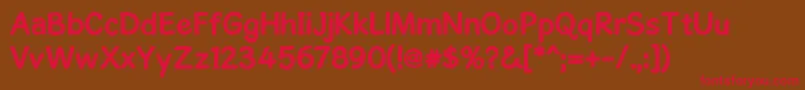 GosmickSansBold Font – Red Fonts on Brown Background