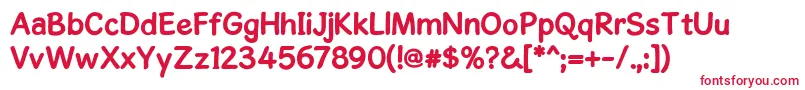 GosmickSansBold Font – Red Fonts on White Background