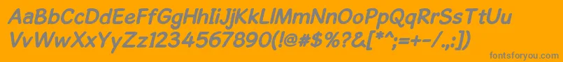 GosmickSansBoldOblique Font – Gray Fonts on Orange Background