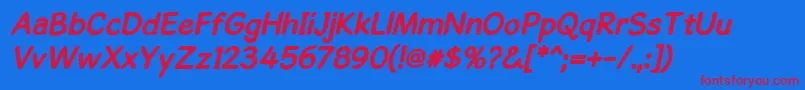 GosmickSansBoldOblique Font – Red Fonts on Blue Background