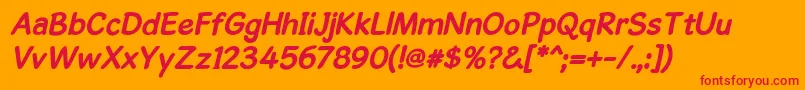 GosmickSansBoldOblique Font – Red Fonts on Orange Background
