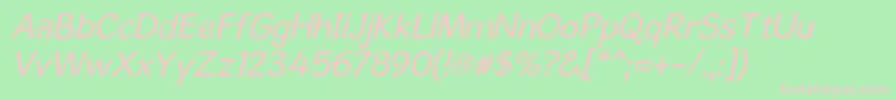 GosmickSansOblique Font – Pink Fonts on Green Background