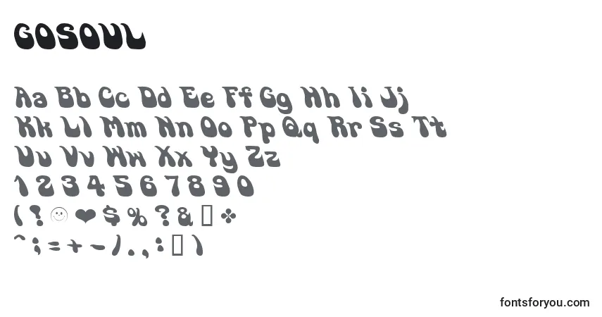 A fonte GOSOUL   (128261) – alfabeto, números, caracteres especiais