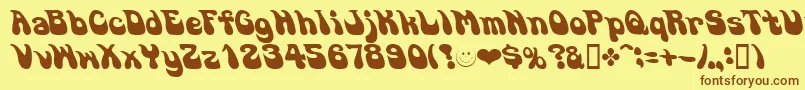 GOSOUL   Font – Brown Fonts on Yellow Background
