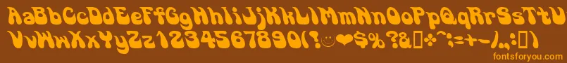 GOSOUL   Font – Orange Fonts on Brown Background