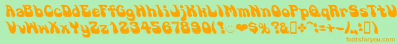 GOSOUL   Font – Orange Fonts on Green Background