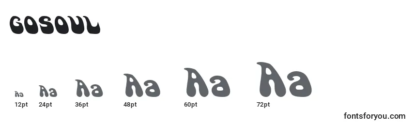 Размеры шрифта GOSOUL   (128261)