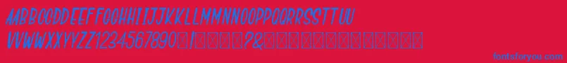 GoSpeeds Font – Blue Fonts on Red Background