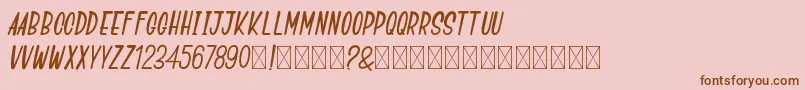 GoSpeeds Font – Brown Fonts on Pink Background