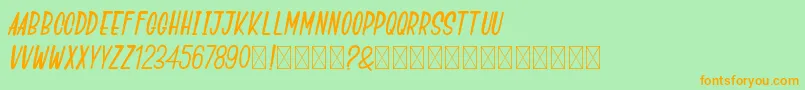 GoSpeeds Font – Orange Fonts on Green Background