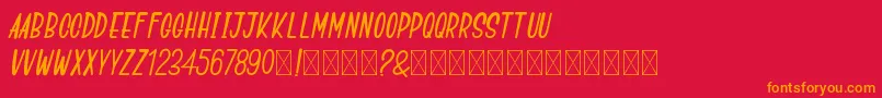 GoSpeeds Font – Orange Fonts on Red Background