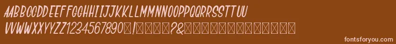 GoSpeeds Font – Pink Fonts on Brown Background