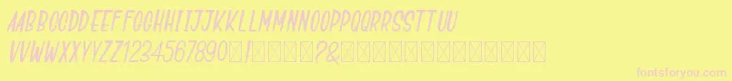 GoSpeeds Font – Pink Fonts on Yellow Background