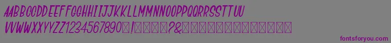 フォントGoSpeeds – 紫色のフォント、灰色の背景