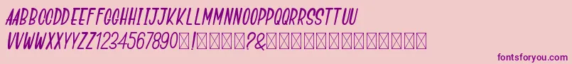 GoSpeeds Font – Purple Fonts on Pink Background