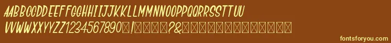 Шрифт GoSpeeds – жёлтые шрифты на коричневом фоне