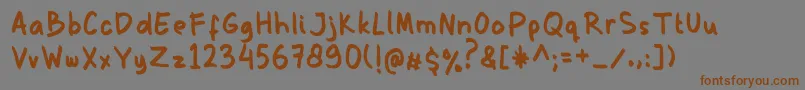 Gosrokan Font – Brown Fonts on Gray Background