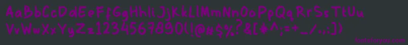 Czcionka Gosrokan – fioletowe czcionki na czarnym tle