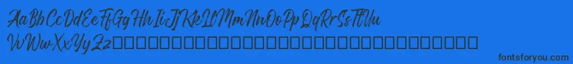 Gosthel Font – Black Fonts on Blue Background